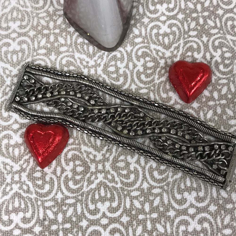 Bracelet Rhinestone and metal magnetic closer